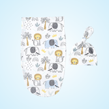 Baby Swaddle Sleeping Blanket with Knotted Pull On Hat