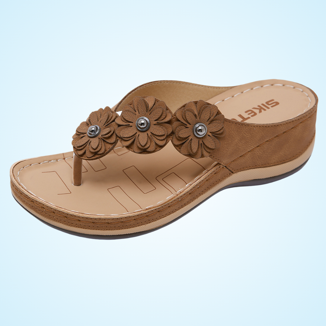 Orthopedic Woman Slip On Wedge Walking Sandals